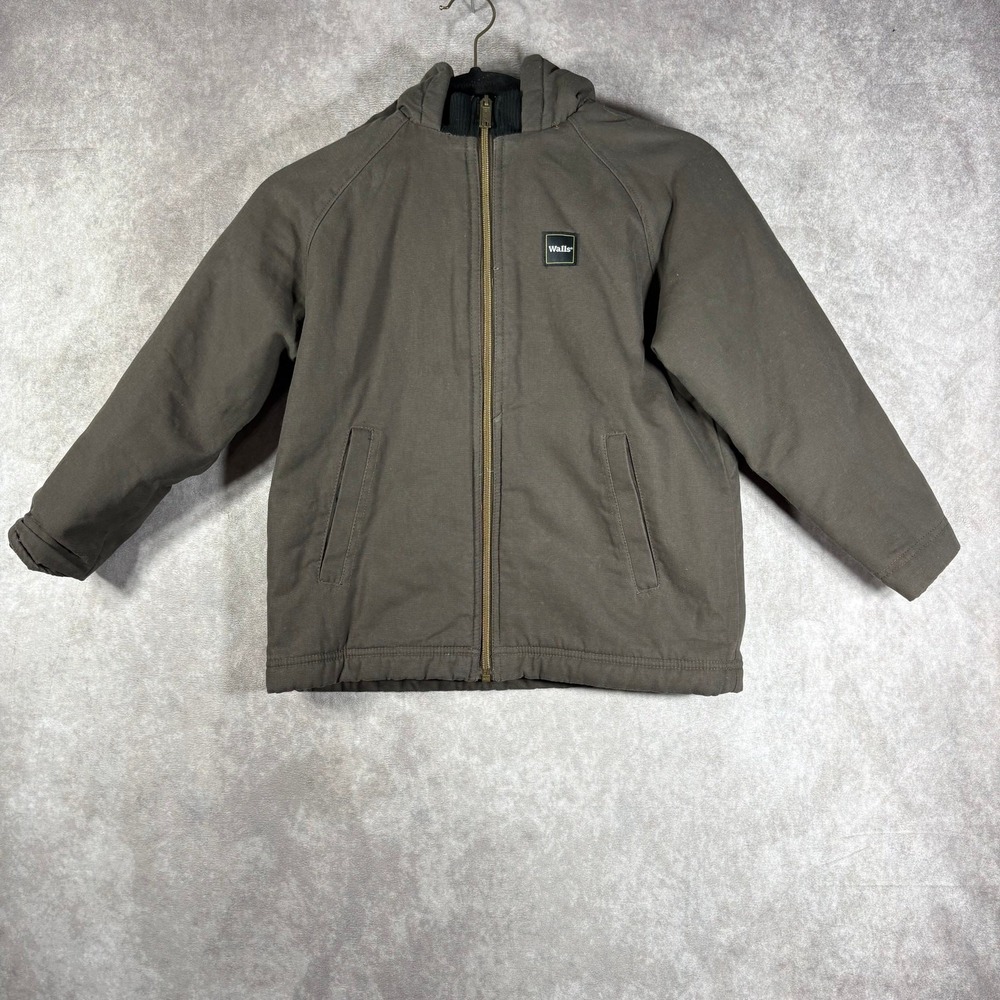 Walls Tough Wear Sherpa Lined‎ Jacket Hood Camo Boys M 8-10 Zip-Kids Grow System